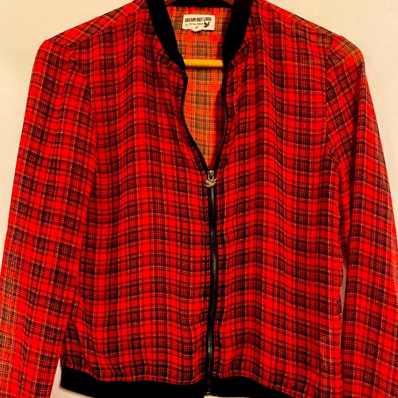 Selena Gomez Rayon Red & Black Jacket Size Medium “Dream Out Loud” - Picture 1 of 5